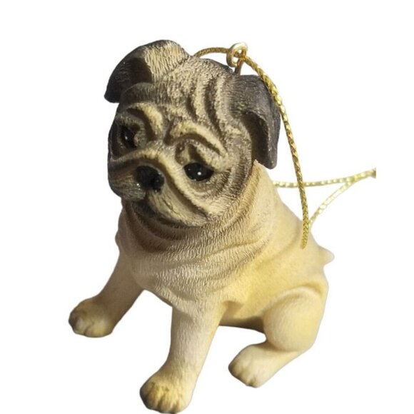 Pug Christmas Ornament ACA Limited Edition 3" Dog Puppy Figural - Picture 1 of 5